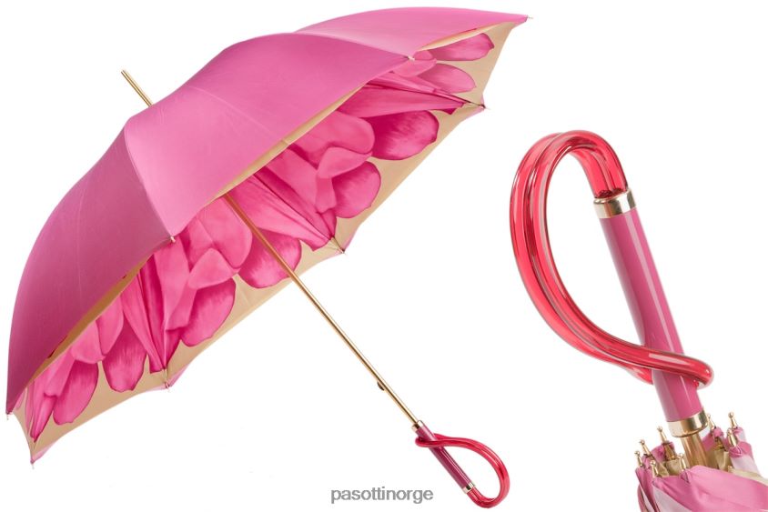 paraply | PASOTTI 189 21065-30 a - fuchsia dahlia paraply, dobbel klut 8B6Z26377 kvinner