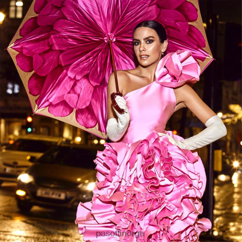 paraply | PASOTTI 189 21065-30 a - fuchsia dahlia paraply, dobbel klut 8B6Z26377 kvinner