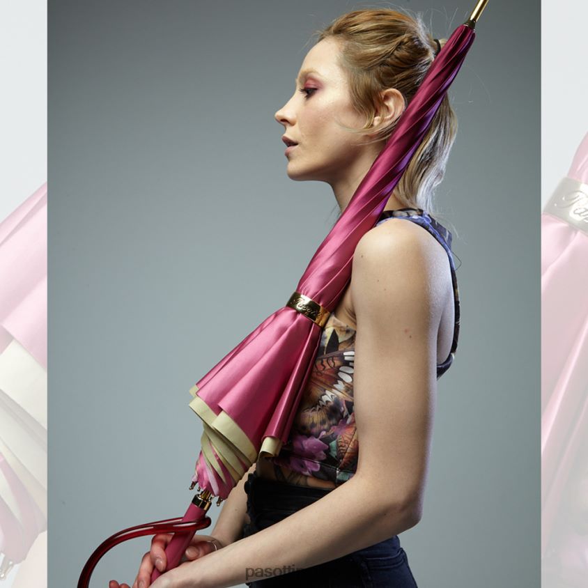 paraply | PASOTTI 189 21065-30 a - fuchsia dahlia paraply, dobbel klut 8B6Z26377 kvinner