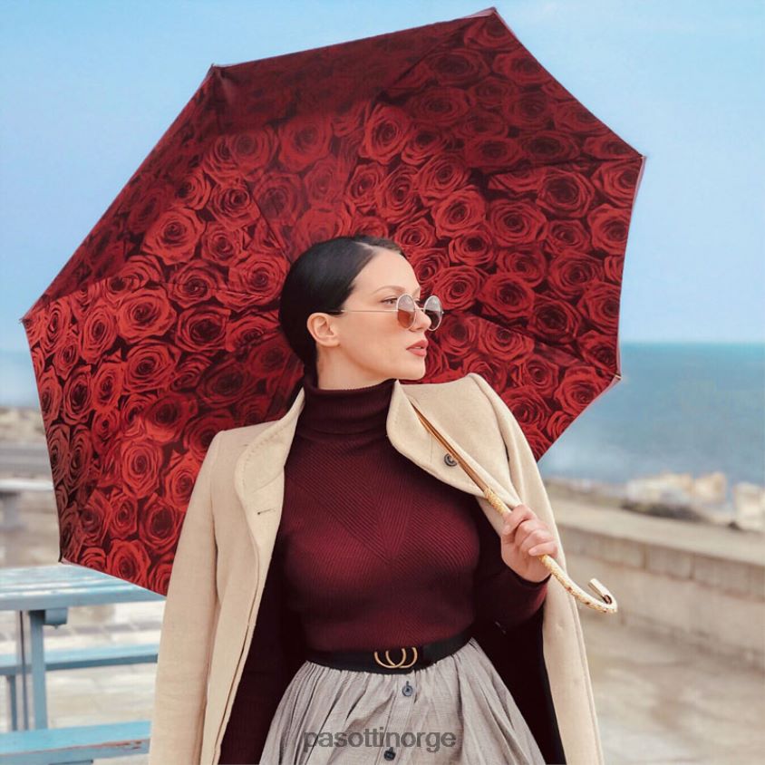 paraply | PASOTTI 189 50884-1 u2 - røde roser paraply, dobbel klut 8B6Z26381 kvinner