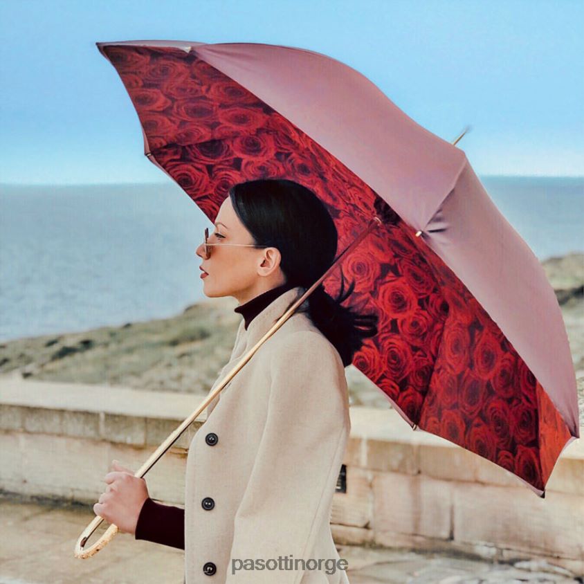 paraply | PASOTTI 189 50884-1 u2 - røde roser paraply, dobbel klut 8B6Z26381 kvinner