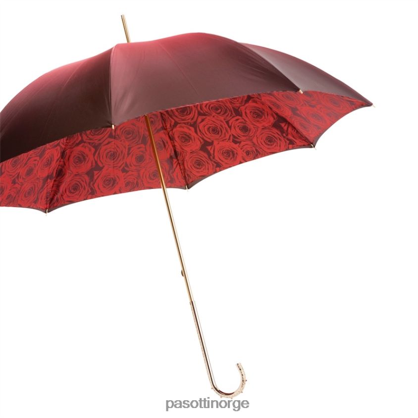 paraply | PASOTTI 189 50884-1 u2 - røde roser paraply, dobbel klut 8B6Z26381 kvinner