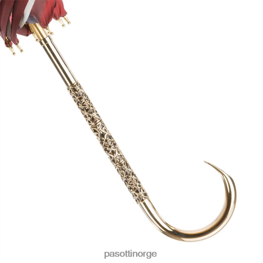 paraply | PASOTTI 189 53910-88 c30-3 - burgunder vintage paraply, dobbel klut 8B6Z26394 kvinner
