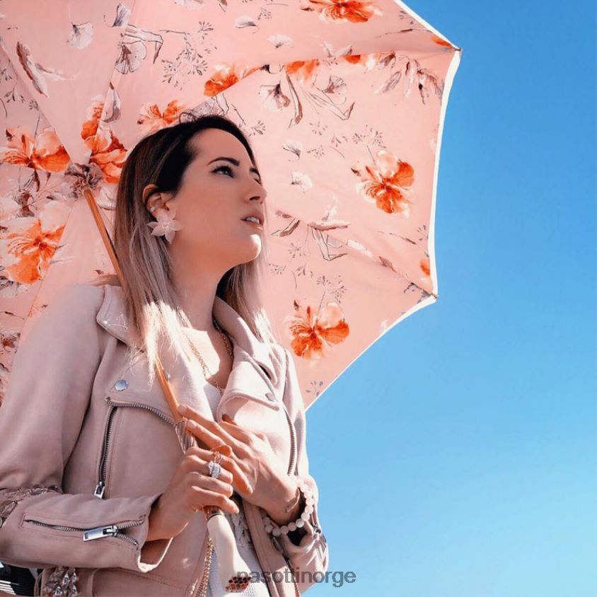 paraply | PASOTTI 189 5f211-8 s7 - elfenben og rosa blomsterparaply 8B6Z26339 kvinner