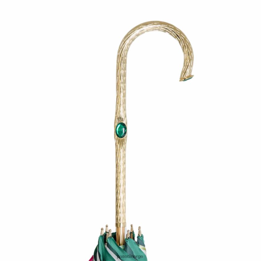 paraply | PASOTTI 189 5g763-5 p5 - smaragdgrønn blomsterparaply 8B6Z26325 kvinner