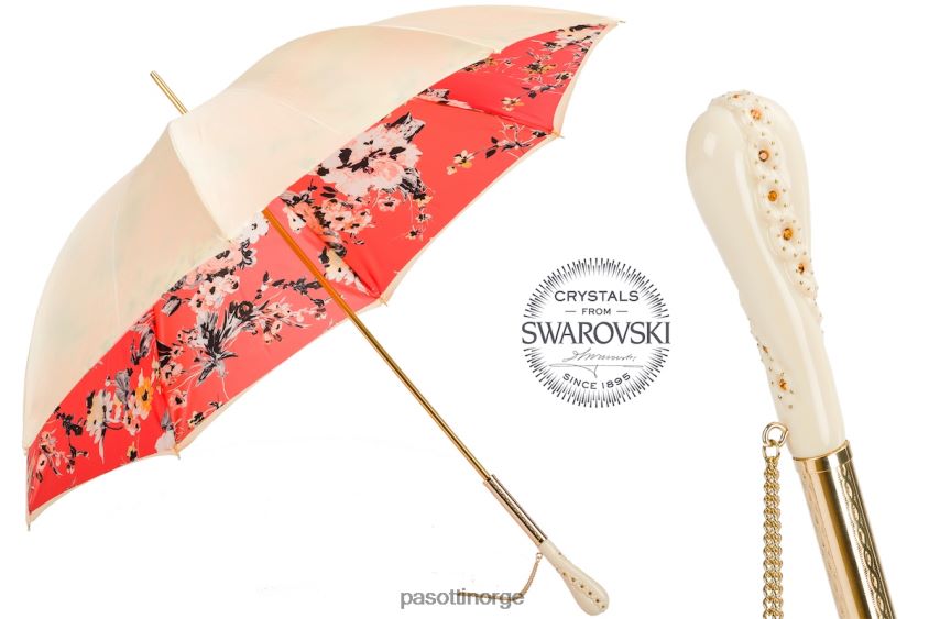 paraply | PASOTTI 189 5k598-3 z5 - blomstret vintage paraply, dobbel klut 8B6Z26372 kvinner