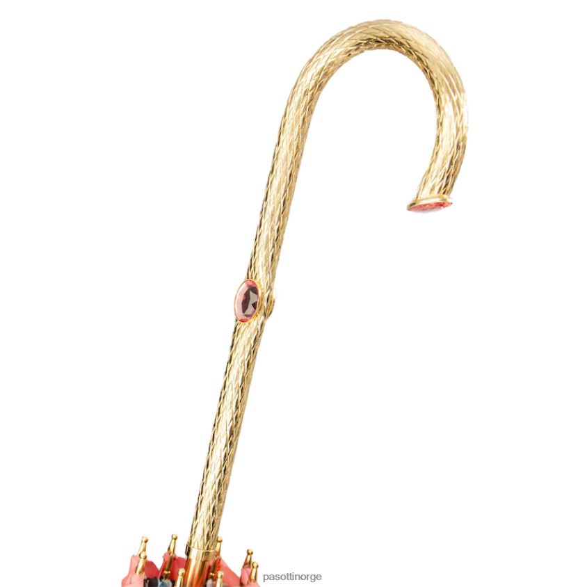 paraply | PASOTTI 189 9a436-6 p5 - rosa paraply med flowe 8B6Z26342 kvinner