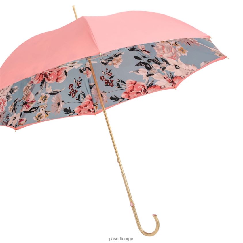 paraply | PASOTTI 189 9a436-6 p5 - rosa paraply med flowe 8B6Z26342 kvinner