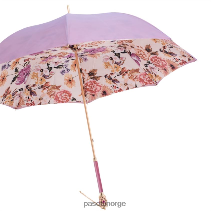 paraply | PASOTTI 189 9a436-9 f30pf - lys lilla blomster paraply 8B6Z26335 kvinner
