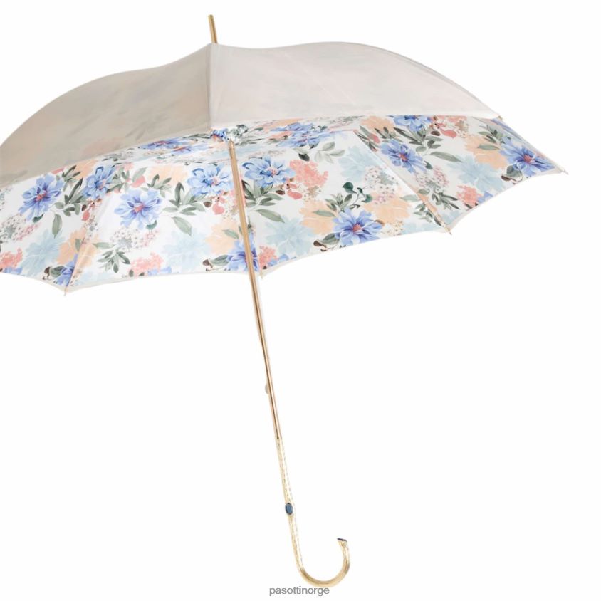 paraply | PASOTTI 189 9l267-1 p5 - elfenben paraply blomstret 8B6Z26323 kvinner