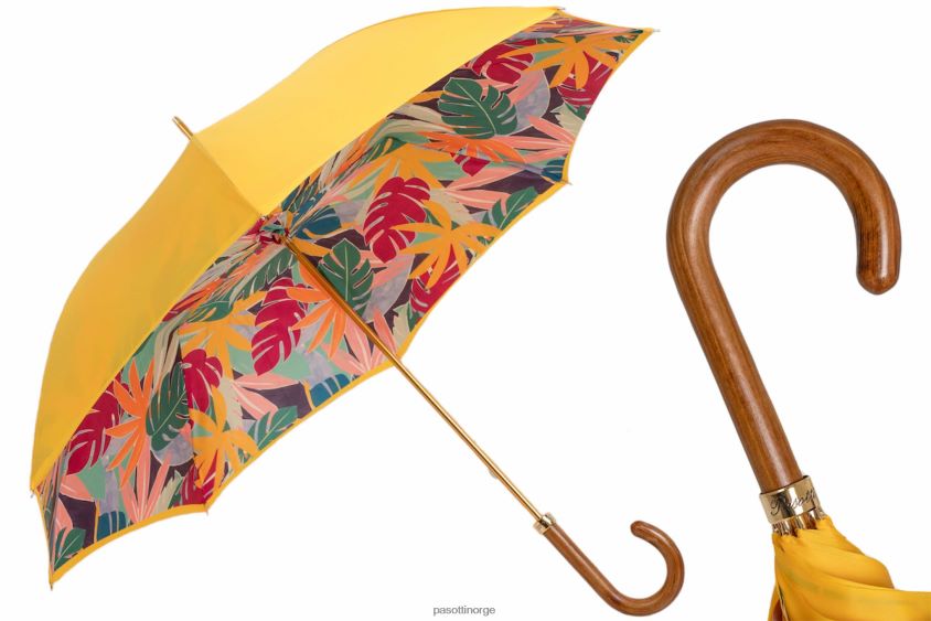 paraply | PASOTTI 189 vf305-1 l - gul tropisk paraply 8B6Z26396 kvinner