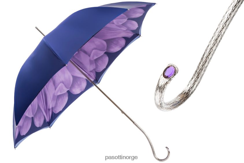 paraply | PASOTTI 189n 21065-71 s13 - lilla dahlia paraply, dobbel klut 8B6Z26382 kvinner