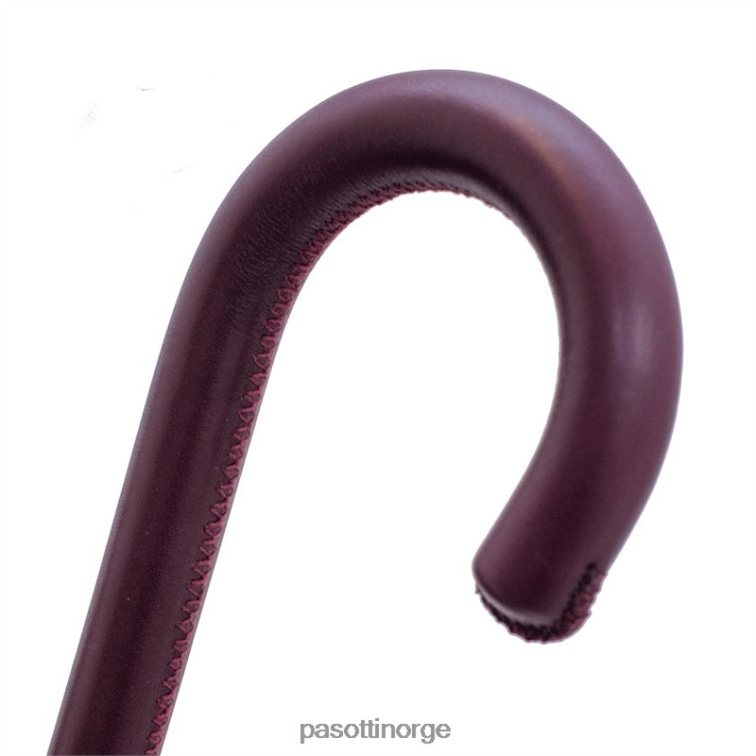 paraply | PASOTTI 20 9a436-6 p - blomstret paraply med burgunderhåndtak i skinn 8B6Z26330 kvinner