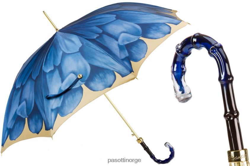 paraply | PASOTTI 460 21065-13 n5 - blå dahlia paraply 8B6Z26362 kvinner
