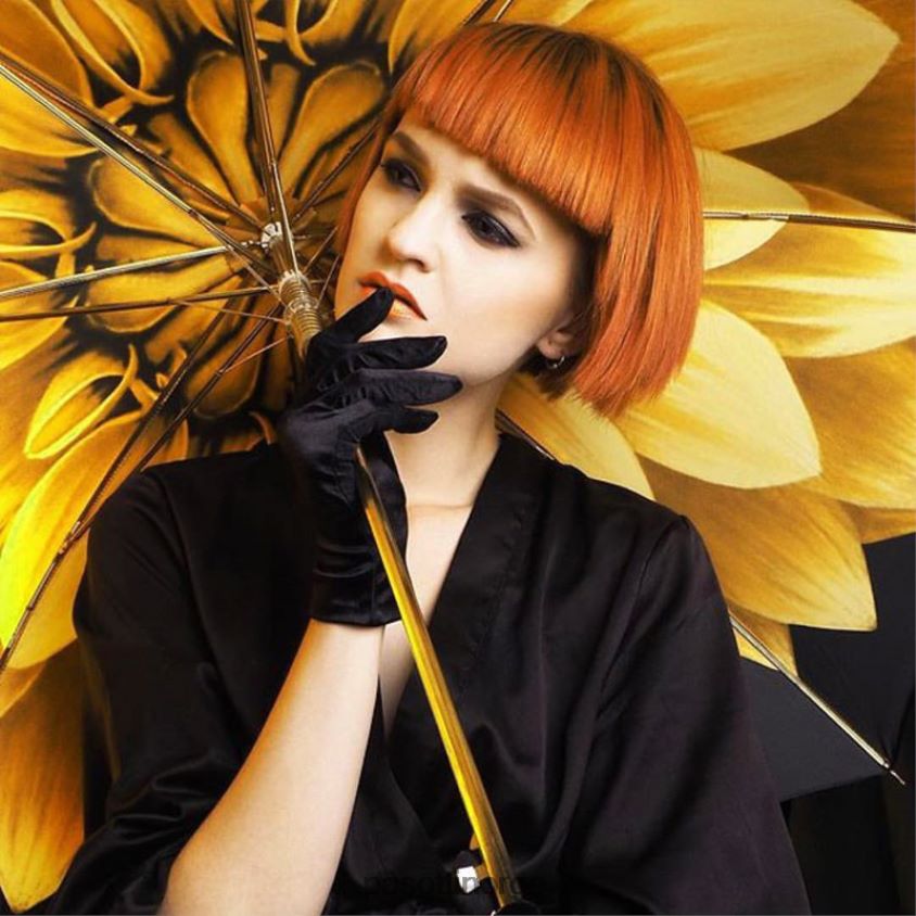 paraply | PASOTTI 460 21273-6 g15 - gull dahlia paraply 8B6Z26347 kvinner