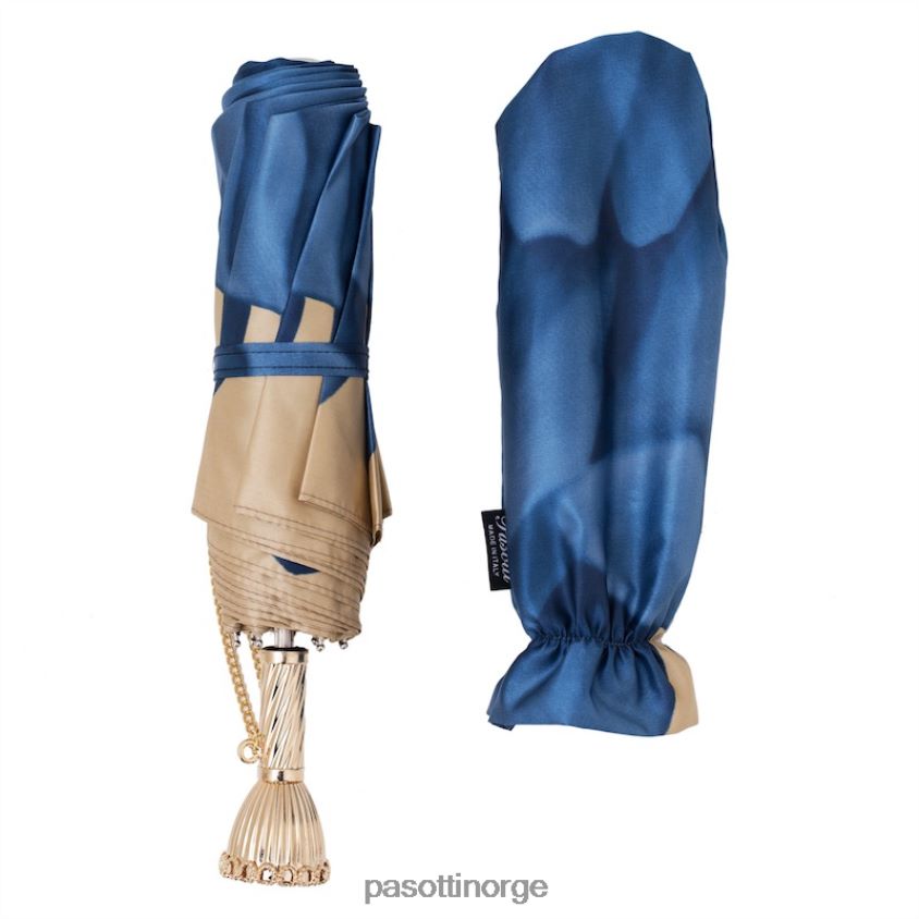 paraply | PASOTTI 257 21065-13 p11 - blå dahlia sammenleggbar paraply 8B6Z26596 kvinner