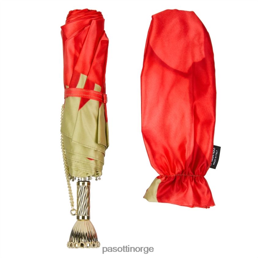 paraply | PASOTTI 257 21065-21 p11 - rød dahlia sammenleggbar paraply 8B6Z26589 kvinner