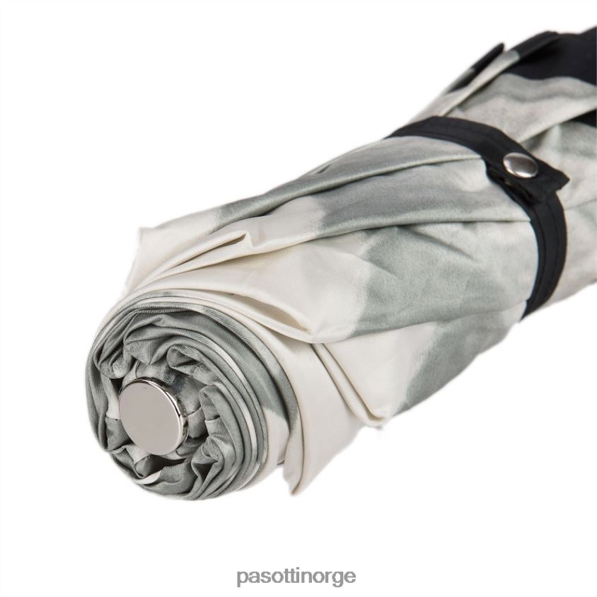 paraply | PASOTTI 257 21273-11 p11 - sølv dahlia sammenleggbar paraply 8B6Z26598 kvinner