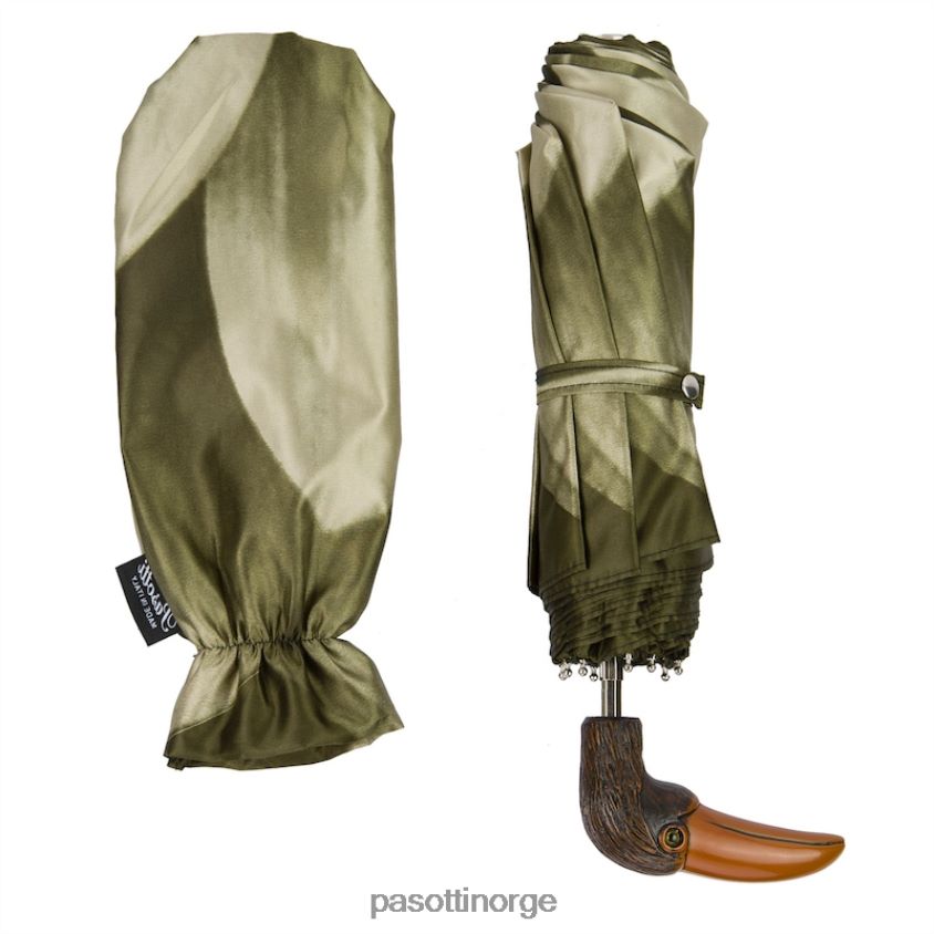 paraply | PASOTTI 257 21273-13 141 - sammenleggbar paraply med grønn blomstertukan 8B6Z26592 kvinner