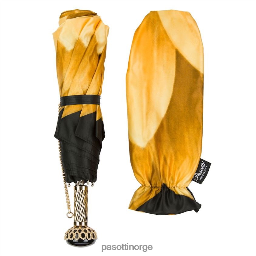 paraply | PASOTTI 257 21273-6 a29 - gullblomst vakker sammenleggbar paraply 8B6Z26606 kvinner