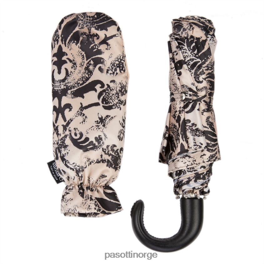 paraply | PASOTTI 257 50998-44 p - svart og beige sammenleggbar paraply 8B6Z26597 kvinner