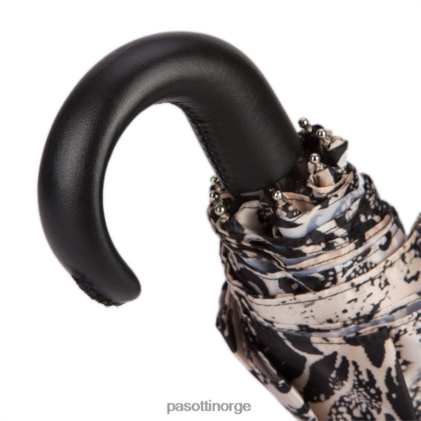 paraply | PASOTTI 257 50998-44 p - svart og beige sammenleggbar paraply 8B6Z26597 kvinner