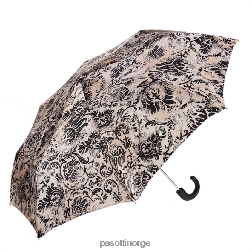 paraply | PASOTTI 257 50998-44 p - svart og beige sammenleggbar paraply 8B6Z26597 kvinner