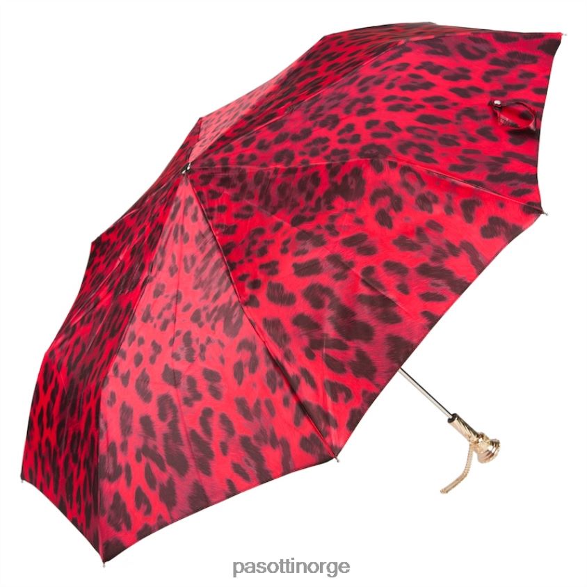 paraply | PASOTTI 257 52417-21 p14 - sort og rød animalier sammenleggbar paraply 8B6Z26620 kvinner