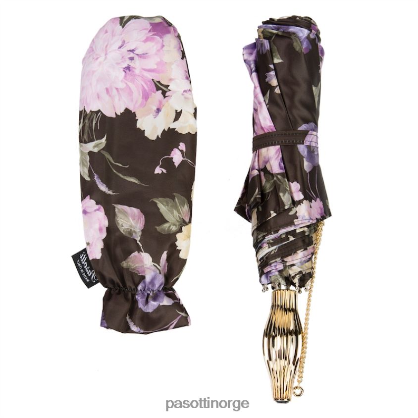 paraply | PASOTTI 257 52693-70 p13 - mørkblomstret sammenleggbar paraply 8B6Z26609 kvinner