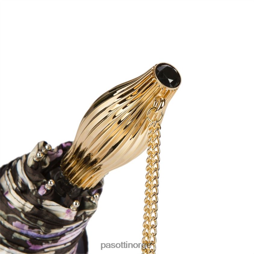 paraply | PASOTTI 257 52693-70 p13 - mørkblomstret sammenleggbar paraply 8B6Z26609 kvinner