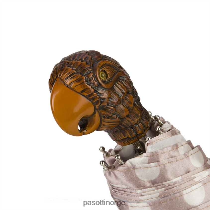 paraply | PASOTTI 257 55874-153 139 - polkaprikket sammenleggbar paraply med papegøyehåndtak 8B6Z26619 kvinner