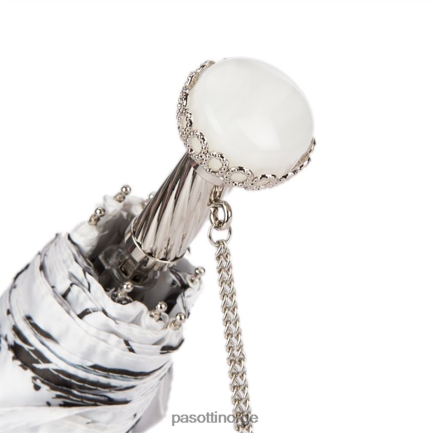 paraply | PASOTTI 257 56799-1 a29 - svart og hvit blomstret paraply 8B6Z26588 kvinner