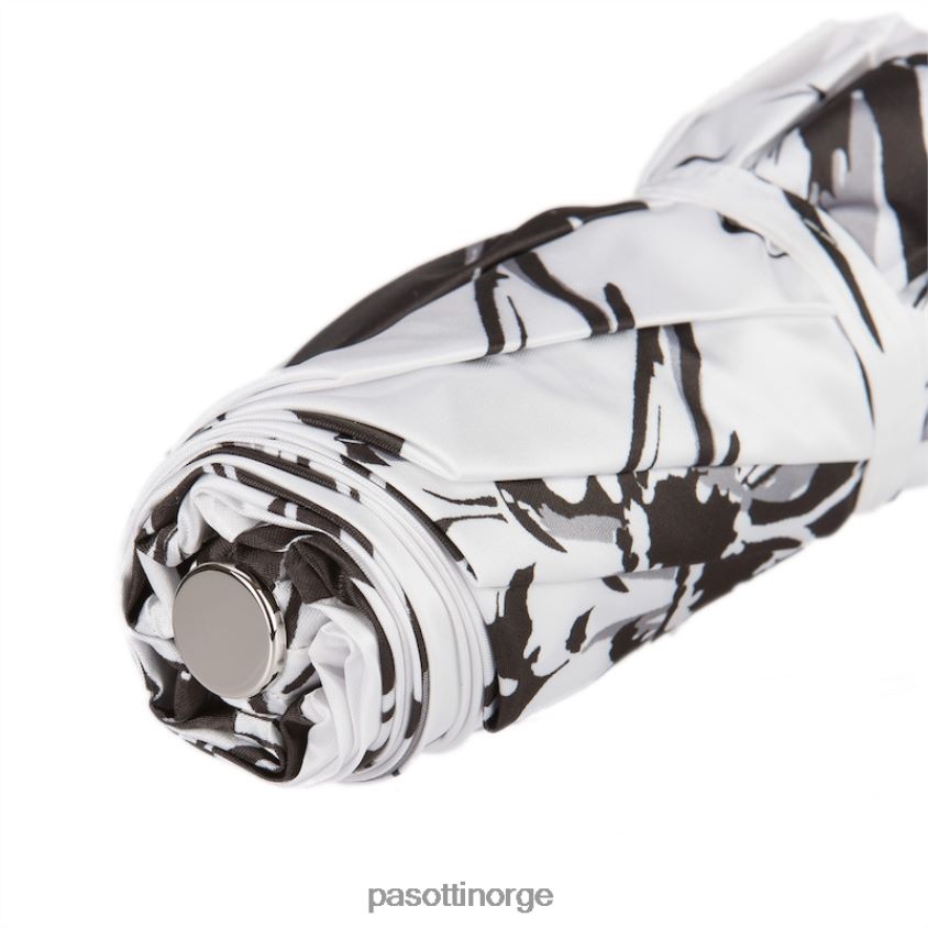 paraply | PASOTTI 257 56799-1 a29 - svart og hvit blomstret paraply 8B6Z26588 kvinner