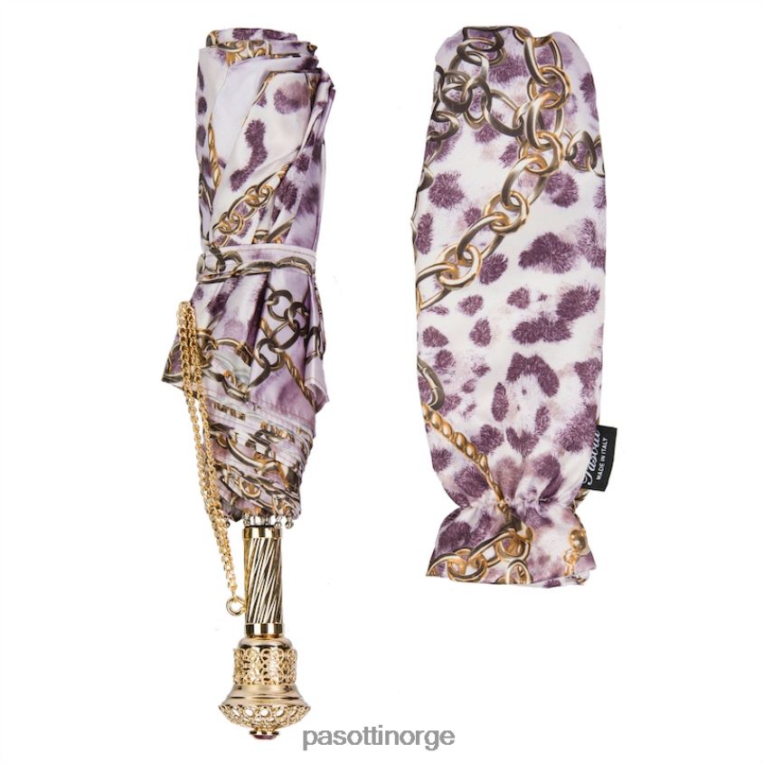 paraply | PASOTTI 257 58002-7 p14 - animalier og kjedetrykk sammenleggbar paraply 8B6Z26618 kvinner