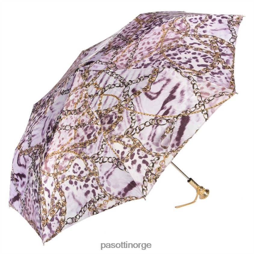 paraply | PASOTTI 257 58002-7 p14 - animalier og kjedetrykk sammenleggbar paraply 8B6Z26618 kvinner