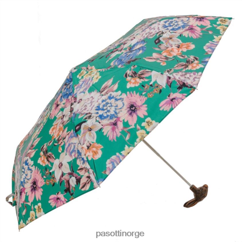 paraply | PASOTTI 257 9a436-5 113 - sammenleggbar paraply med kaninhåndtak og blomstertrykk 8B6Z26580 kvinner