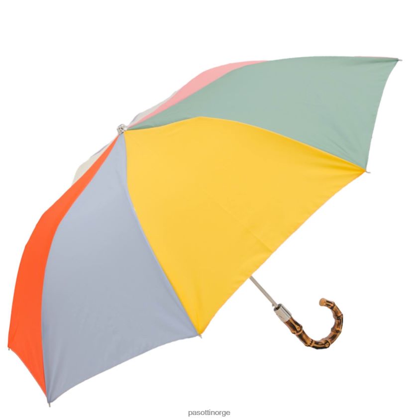 paraply | PASOTTI 64 rainbow-1 b - regnbueparaply med bambushåndtak 8B6Z26572 kvinner