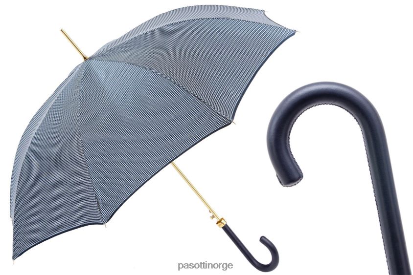 paraply | PASOTTI 16 1408-34 p - pied de poule marine paraply 8B6Z26469 kvinner