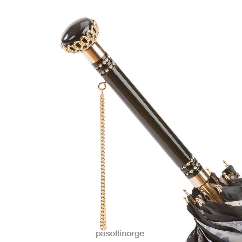 paraply | PASOTTI 189 50998-44 i24 - floral doodles paraply med blader, dobbel klut 8B6Z26477 kvinner