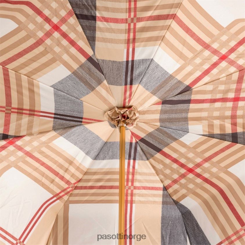 paraply | PASOTTI 189 52864-111 p - tartanforet svart paraply med skinnhåndtak, dobbel klut 8B6Z26461 kvinner