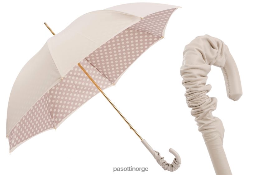 paraply | PASOTTI 189 55874-153 a35 - elfenben paraply med prikker, dobbel klut 8B6Z26465 kvinner