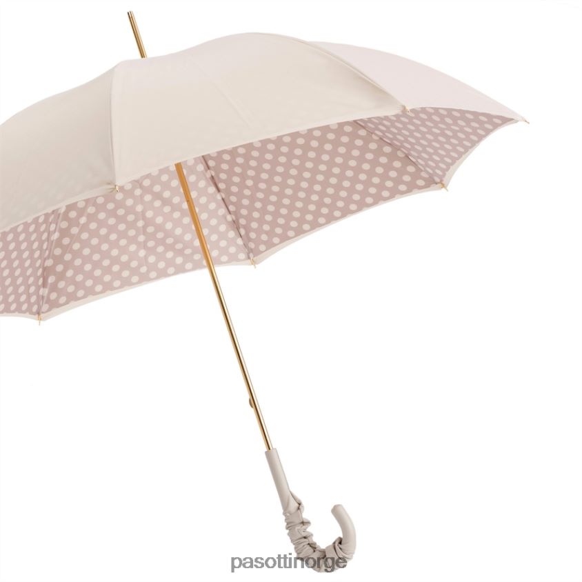 paraply | PASOTTI 189 55874-153 a35 - elfenben paraply med prikker, dobbel klut 8B6Z26465 kvinner