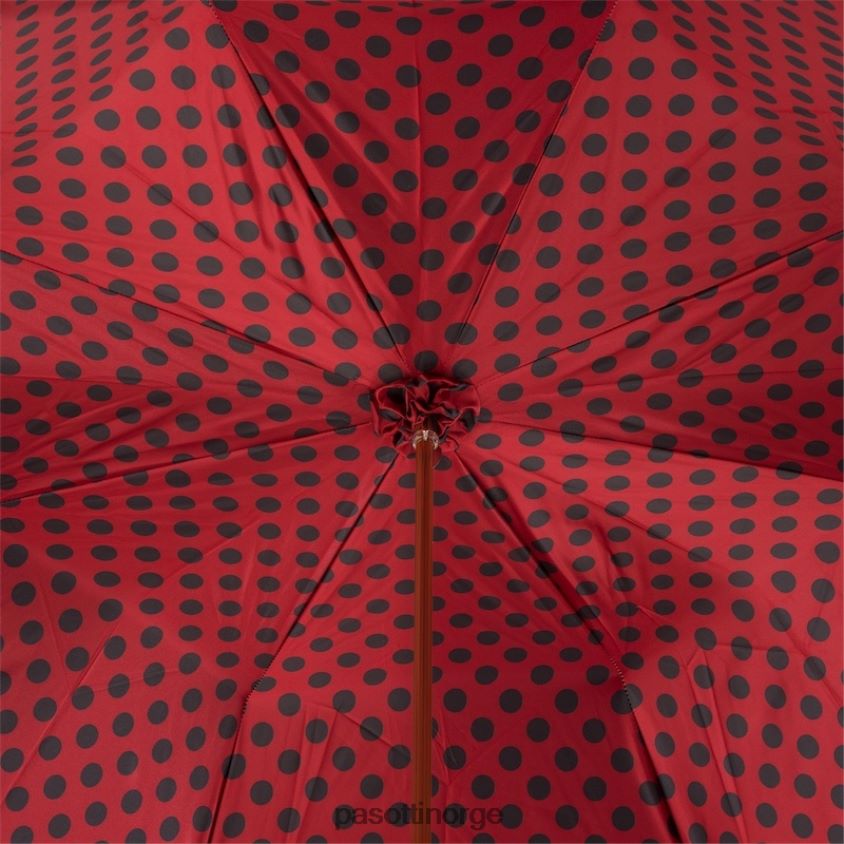 paraply | PASOTTI 189 55874-163 a - svart og rød paraply med prikker, dobbel klut 8B6Z26472 kvinner
