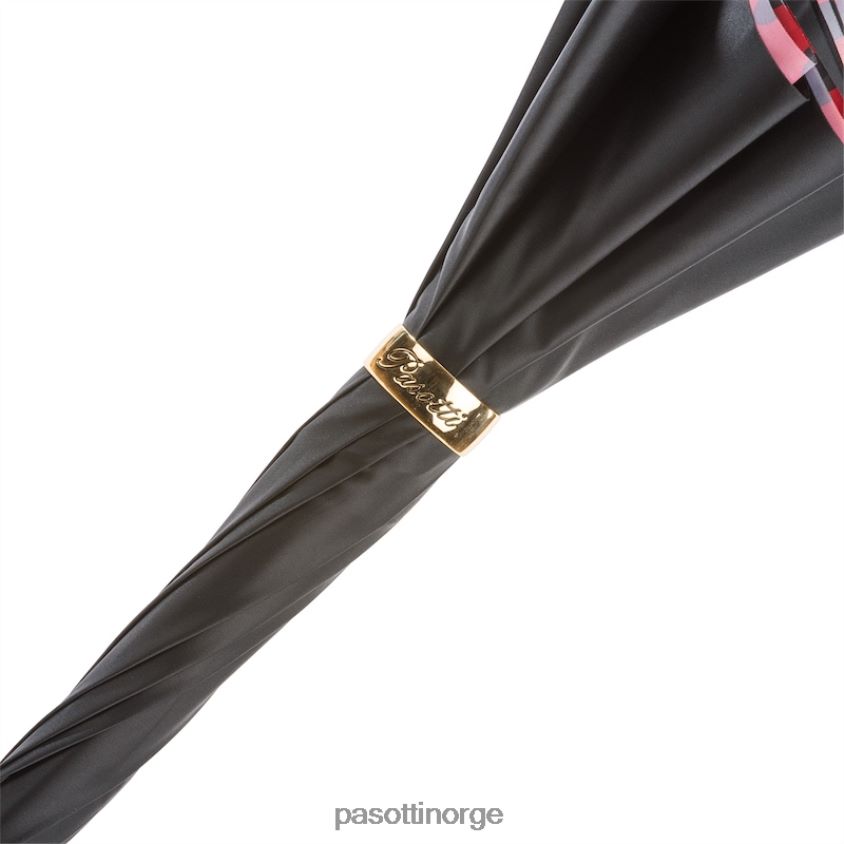 paraply | PASOTTI 189 55874-163 a - svart og rød paraply med prikker, dobbel klut 8B6Z26472 kvinner