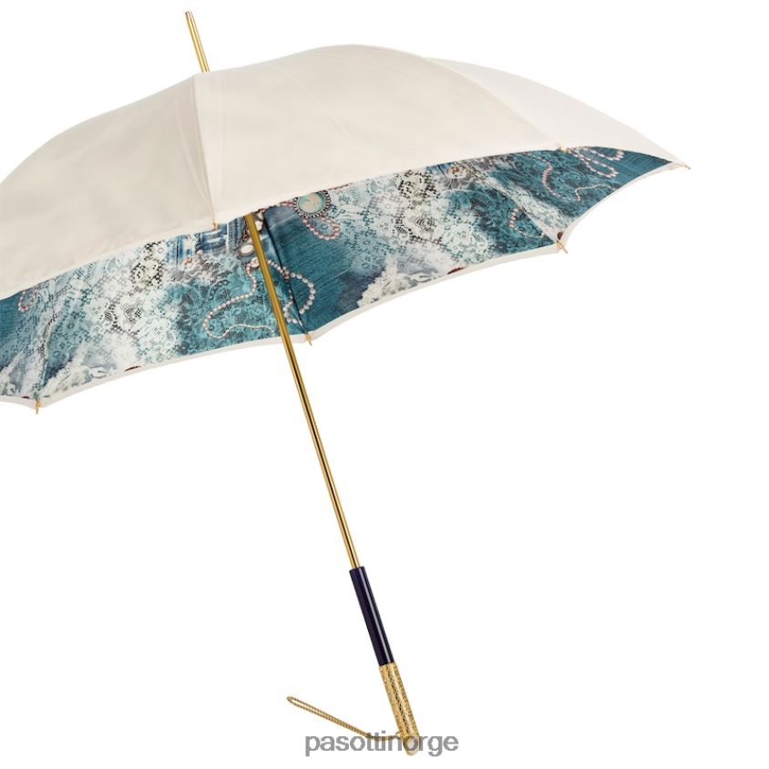 paraply | PASOTTI 189 5d566-1 u5 - vintage perleparaply, dobbel klut 8B6Z26482 kvinner