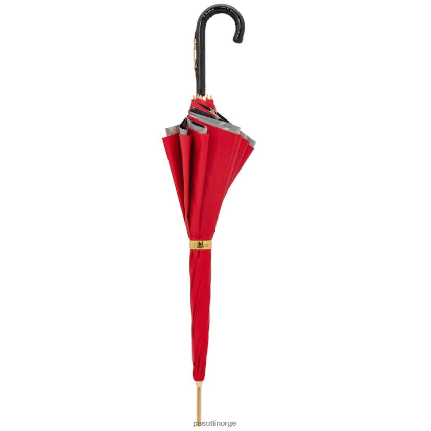 paraply | PASOTTI 189 5g313-40 d33 - rød paraply med hodelagstrykk, dobbel klut 8B6Z26443 kvinner