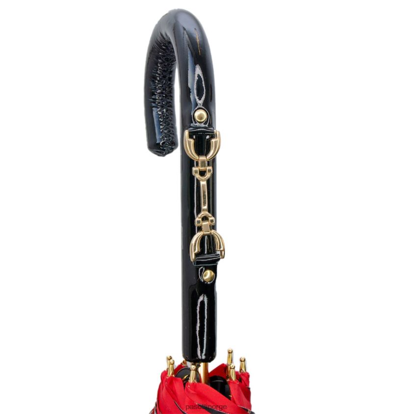 paraply | PASOTTI 189 5g313-40 d33 - rød paraply med hodelagstrykk, dobbel klut 8B6Z26443 kvinner