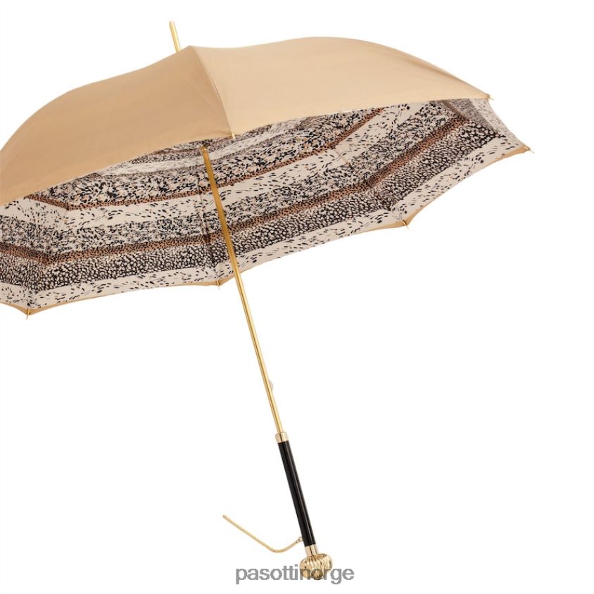 paraply | PASOTTI 189 5g468-6 u14 - beige klassisk paraply, dobbel klut 8B6Z26444 kvinner