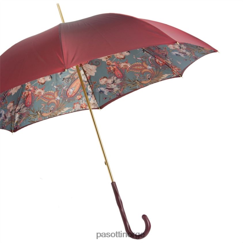 paraply | PASOTTI 189 5v777-1 z16 - klassisk burgunder paraply 8B6Z26448 kvinner