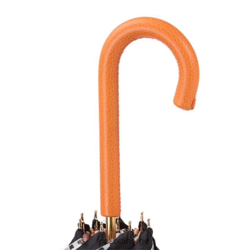 paraply | PASOTTI 189 5x790-10 p - sommerfuglparaply med oransje skinnhåndtak 8B6Z26470 kvinner